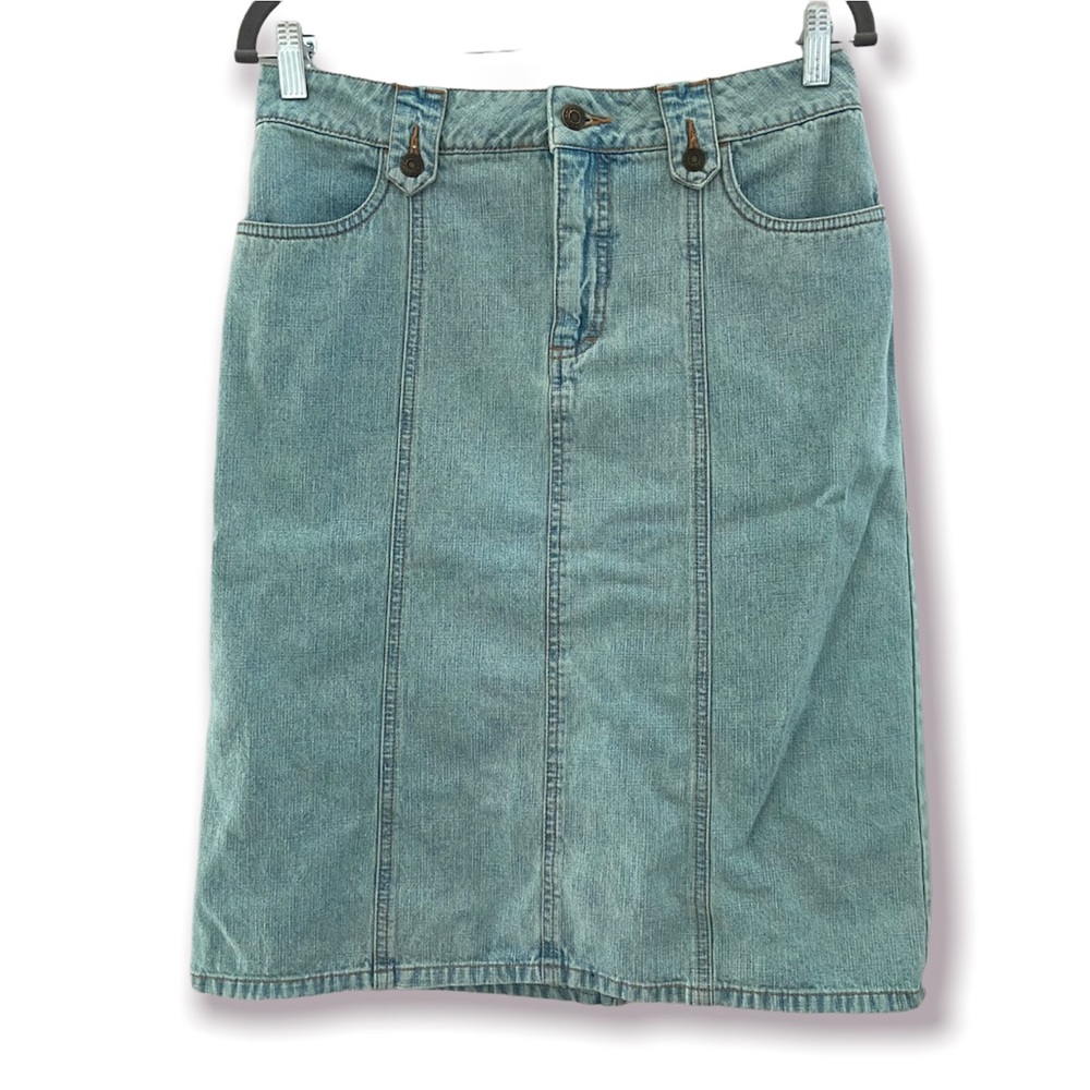FRENCH CUFF Vintage 90’s Y2K Denim Pencil Skirt Size 8